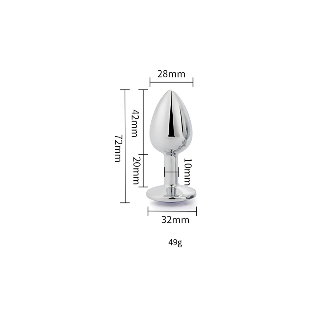 silver metal butt plug small silver metal butt plug small