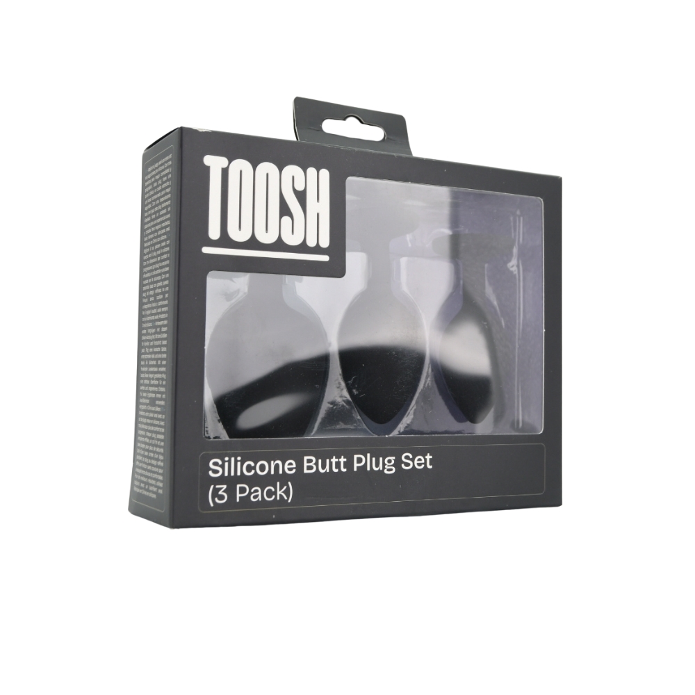 toosh silicone butt plug black set of 3 clear stone pkg 1 toosh silicone butt plug black set of 3 clear stone pkg 1