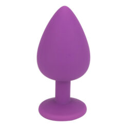 n11239 loving joy jewelled silicone butt plug purple large
