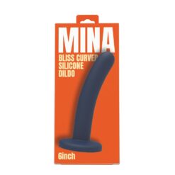 n12702 mina bliss curved silicone dildo 6 inch 2