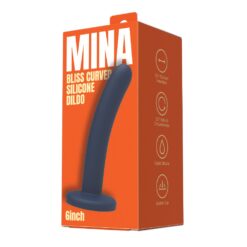 n12702 mina bliss curved silicone dildo 6 inch 3